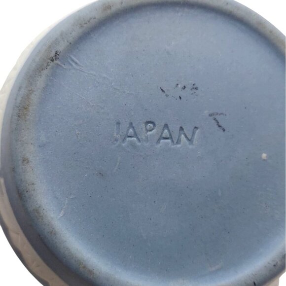 Vintage Blue & White Jasperware Style Pitcher With Neo-Classical Design Japan - Picture 7 of 9